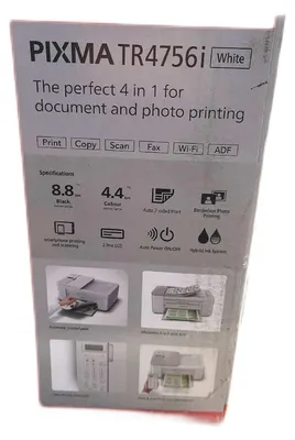 Produktbild von Canon PIXMA TR4756i 4-in-1 WLAN-Drucker mit Fax – Weiß, mit passende Patrone (ohne OVP)
