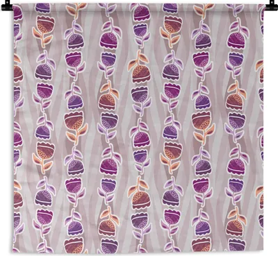 Produktbild von MuchoWow® Wandteppich Wandbehang Tulpen - Blumen - Muster 150x150 cm Tapisserie Dekoration Wandtuch - Wohnaccessoires - Modernes