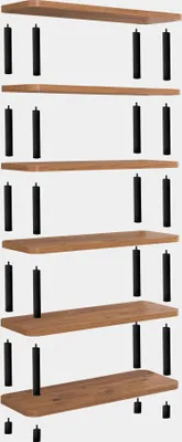 Obrázok produktu pre Skye Decor, Regál - Glen (?ierna + Borovica atlantic)