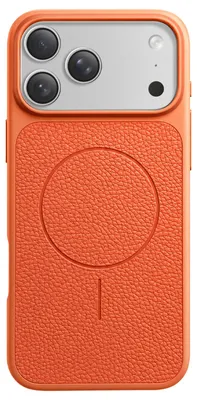 Obrázok produktu pre Avizar, puzdro MagSafe pre iPhone 17 Pro Max, nárazuvzdorné, vzhľad kože, oranžová farba