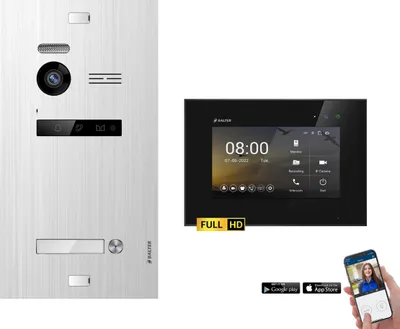 Produktbild von BALTER EVO HD Silber Video Türsprechanlage Set 1 Teilnehmer 7" WLAN Monitor Schwarz