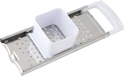Produktbild von Fackelmann Spätzlehobel lang ARCADALINA, Spätzlereibe, Profi-Spätzlehobel klassisch, aus Edelstahl, für lange Spätzle (Farbe: Weiß/Silber)