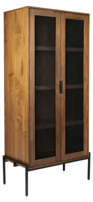Schrank HARDY WALNUSS von ZUIVER Türen mit Mesh aus Metall