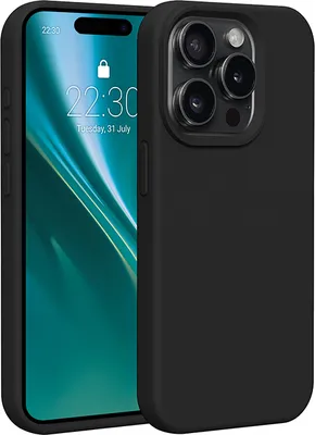 Image de Etteri Housse en silicone pour iPhone 15 Pro 6.1" Cover noir