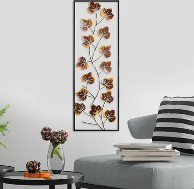 Obrázok produktu pre Wallity, Rovina stromu 3, Dekoratívny kovový doplnok na stenu, 100 % KOV, Viacfarebný, 32 x 90 cm