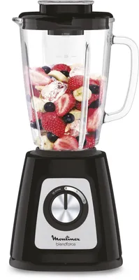 Productafbeelding van Moulinex LM4308, staande mixer, 1,75 liter, ijskunner, 800 W, zwart, transparant