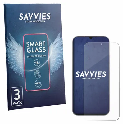 Produktbild von 3x Savvies Schutzglas Folie für realme C100i 9H Panzer Schutzfolie Glas Displayschutz klar transparent