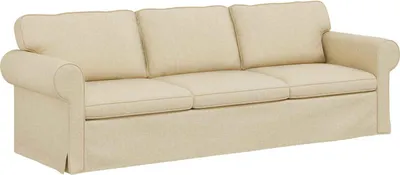 Zdjęcie produktu dla Sofa vidaXL w kolorze kremowym, 245 x 82 x 80 cm, materiałowa