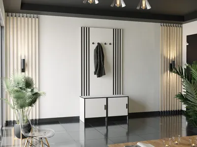 Produktbild von KIER FURNITURE Kleiderschrank mit Sitz, Weiß - 106,4x205x39cm