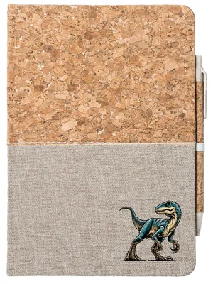 Produktbild von Huuraa Notizbuch A5 Velociraptor Dinosaurier 80 Blatt inkl. Kugelschreiber Tagebuch Geschenkidee