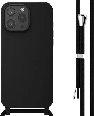 Image de imoshion Étui en silicone avec dragonne pour l'Apple iPhone 16 Pro Max - Noir