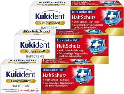 Produktbild von Kukident Haftcreme Haftschutz 3 x 40g
