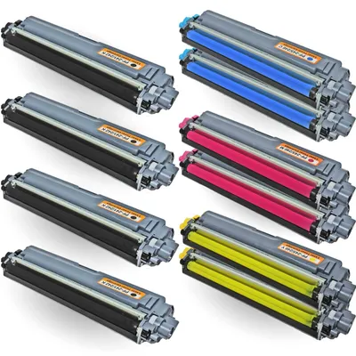 Produktbild von Toner Set kompatibel Brother TN-241, TN-245 10er Toner Patronen Sparset alle Farben von D&C
