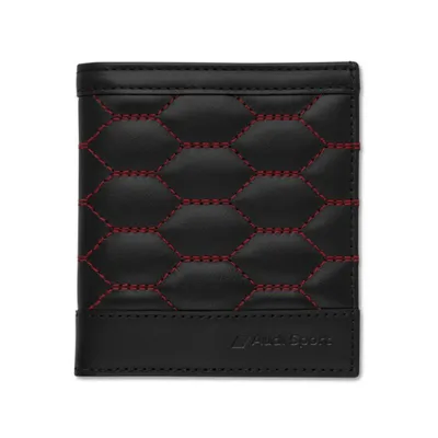 Produktbild von Original Audi Sport Minibörse Geldbörse Geldbeutel Leder, Herren, schwarz rot
