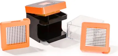 Produktbild von Genius Nicer Dicer Spicy (5 Teile) Gemüseschneider Allesschneider Zwiebelschneider Küchenhelfer in orange; A34156