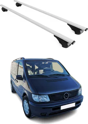 Produktbild von Dachträger Grundtäger für Mercedes V Klasse W638 1996-2003 75kg Metall Silber 2x