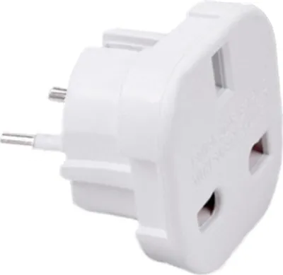 Produktbild von Adapter UK zu DE / GB zu EU / England auf Deutschland Europa Reiseadapter Weiß
