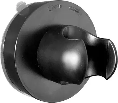 Immagine prodotto di Supporto a parete per soffione doccia di design con ventosa nero