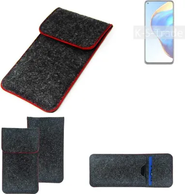 Produktbild von K-S-Trade Handy Schutz Hülle kompatibel mit Xiaomi Mi 10T Pro Schutzhülle Handyhülle Filztasche Pouch Tasche Case Sleeve Filzhülle dunkelgrau