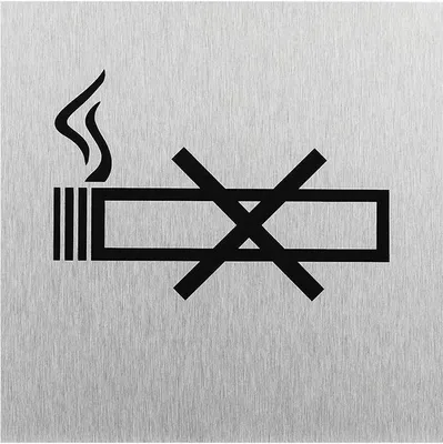 Zdjęcie produktu dla Aluminiowa tabliczka na drzwi "piktogram zakaz palenia" 120x120mm