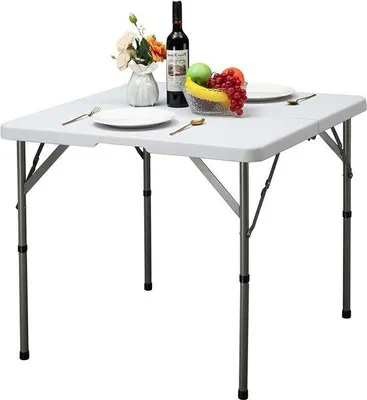 Produktbild von Verstellbare Picknicktafel 87cm Quadrat für Garten