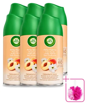 Produktbild von 6 x Air Wick Freshmatic Nachfüller - Weiße Pfirsich - 250 ml - Sparpackung - 6 Stücke