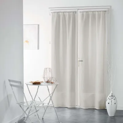 Immagine prodotto di Due tende Haltona, colore bianco, aspetto simile al lino, tessute