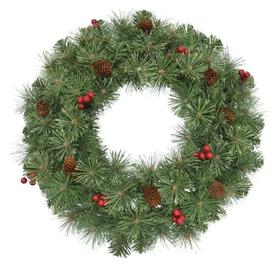 Image de Warth couronne vert TIPS 115 h12xd60cm Noël