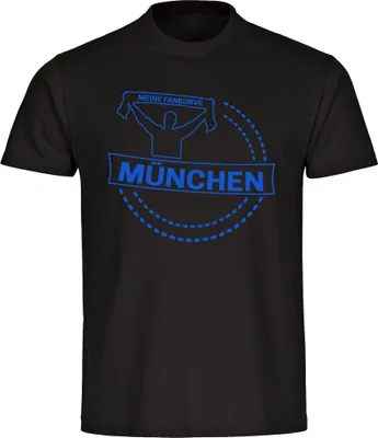 Produktbild von multifanshop Kinder T-Shirt - München blau - Meine Fankurve, schwarz, Größe 164