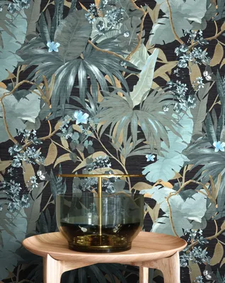Produktbild von NEWROOM Tapete Santino Türkis Vliestapete - Floral Dschungel Blumen  Germany