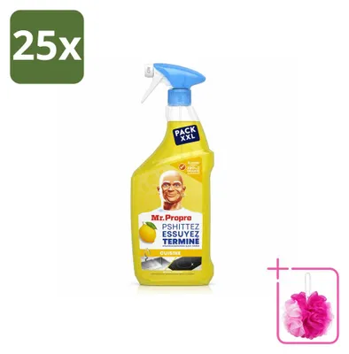 Produktbild von 25 x Mr. Proper Flash Reiniger Spray - Allesreiniger und Entfetter - Zitrone - 800 ml - Sparpackung - 25 Stücke
