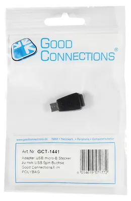 Image de Alcasa GCT-1441 Adaptateur de câble USB micro-B USB 5 broches noir