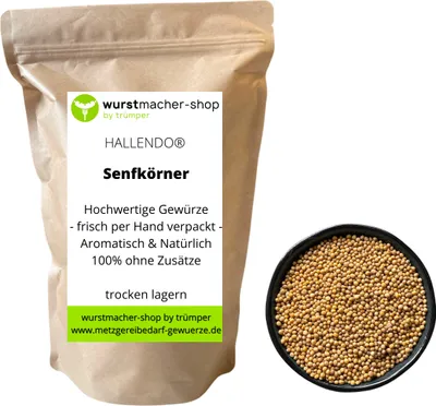 Produktbild von Senfkörner - Senfsaat gelb - 1kg | wurstmacher-shop