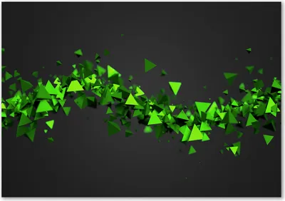 Produktbild von Tulup® Leinwandbild - 100x70 cm - Wandkunst - Drucke auf Leinwand - Leinwanddruck  - Sonstige - Grün - Geometrische Welle