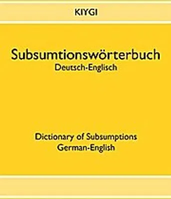 Image de Subsumtionswörterbuch Deutsch-Englisch