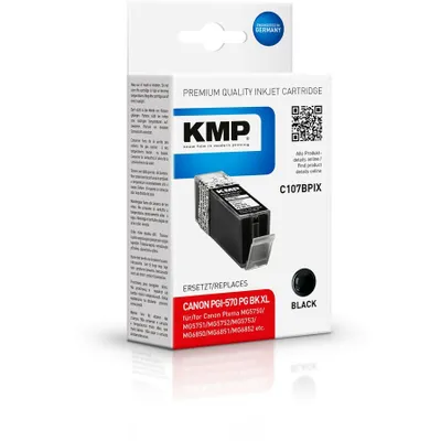 Produktbild von KMP C107BPIX Tintenpatrone sw komp. mit Canon PGI-570 XL PGBK