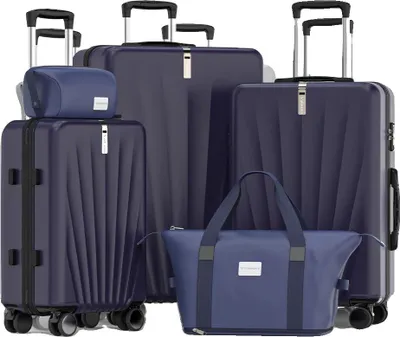 Immagine prodotto di Set di valigie, materiale ABS, chiusura TSA, blu