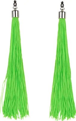 Image de Boucles d'oreilles à franges pour adultes, vertes - taille unique