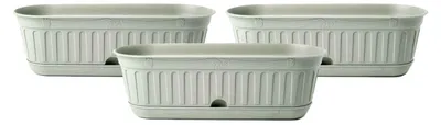Image de Etika Small - Lot de 3 jardinières, couleur sauge
