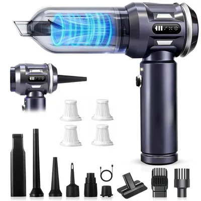Productafbeelding van Draadloze handstofzuiger, 25000Pa zuigkracht, 4-in-1, borstelloze motor, 3 standen, LED, grijs