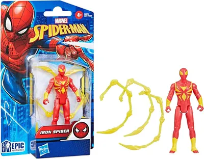 Immagine prodotto di Marvel Spider-Man Serie Epic Hero 10 cm grande figura di Iron Spider, Rosso, Oro