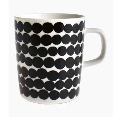 Produktbild von Marimekko - Oiva/Räsymatto Becher, schwarz, 250 ml