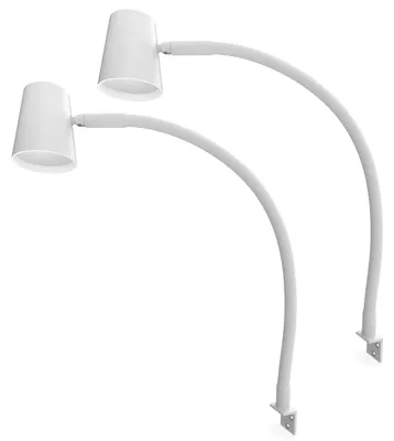 Image de kalb | Lampe de lecture LED blanche, col flexible, intensité réglable, lot de 2