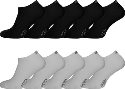 Produktbild von OCERA 10 Paar Sneaker für Damen & Herren (uni) in verschiedenen Farben - Schwarz-Weiß-Mix 43/46