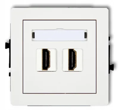 Produktbild von Karlik DECO Modulares HDMI-Doppelsteckdose Weiß Glänzend