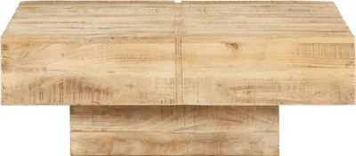 Image de vidaXL Table basse 80x80x28 cm en bois massif de manguier