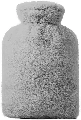 Warme Wasserflasche von 2 Litern mit weichen Plüsch für Schmerzlinderung - Perfekt für kalte Nächte