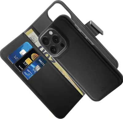 Zdjęcie produktu dla PURO Wallet Detachable, Z klapką, Apple, iPhone 16 Pro, 16 cm (6.3"), Czarny