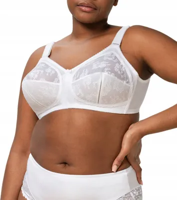 Zdjęcie produktu dla Triumph Doreen, Pełny kubek, Biały, Nie druciany, Wzór, Damski, Zapięcie z tyłu