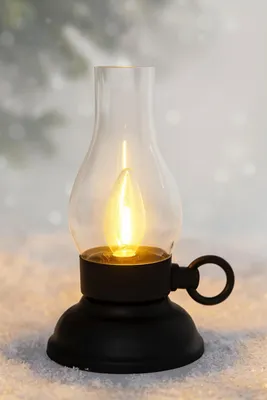 Produktbild von LED Laterne Öllicht 13x10,5x20,5 cm | warmweißes Licht | batteriebetrieben | Deko Laterne für Innen und Außen | stimmungsvolle Beleuchtung